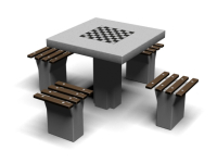 Sjakkbord i betong 