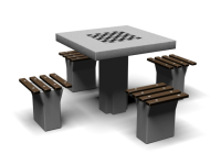 Sjakkbord i betong 